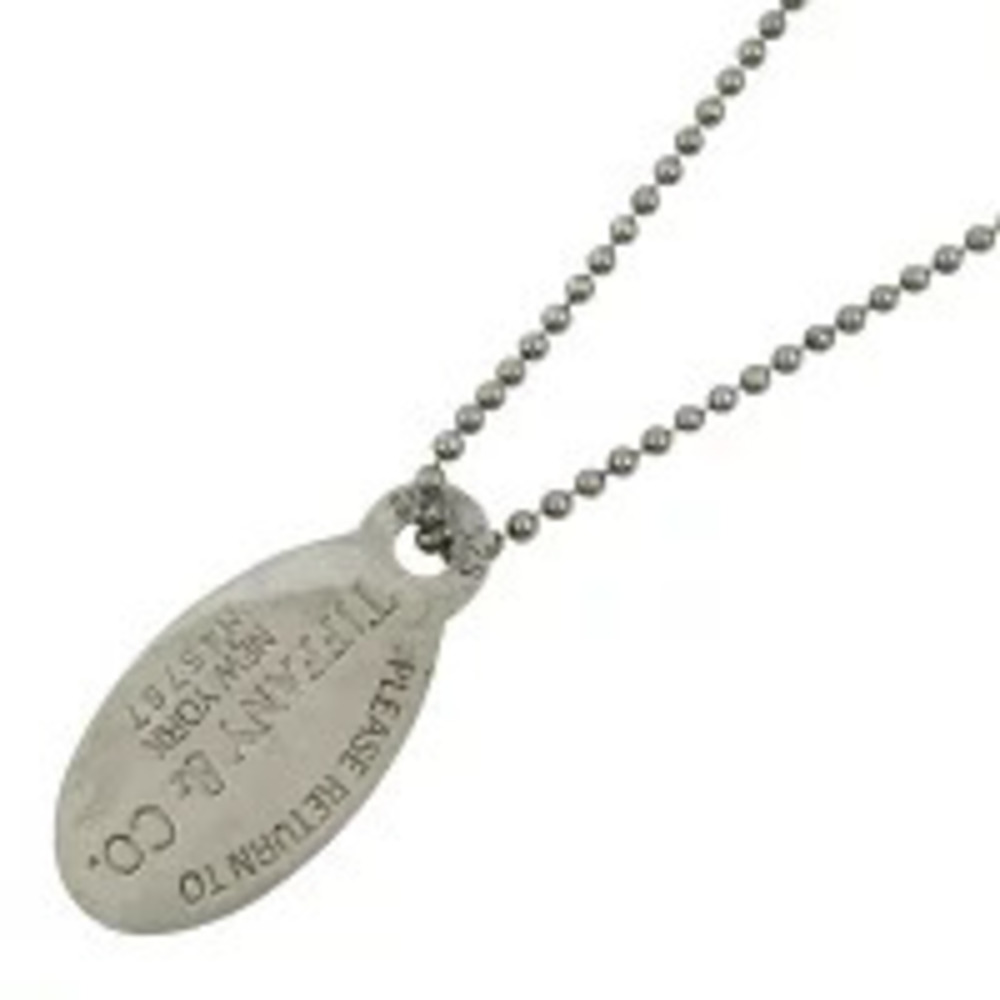 Tiffany Co to Necklace Long Ball Chain Oval Sterling Silver